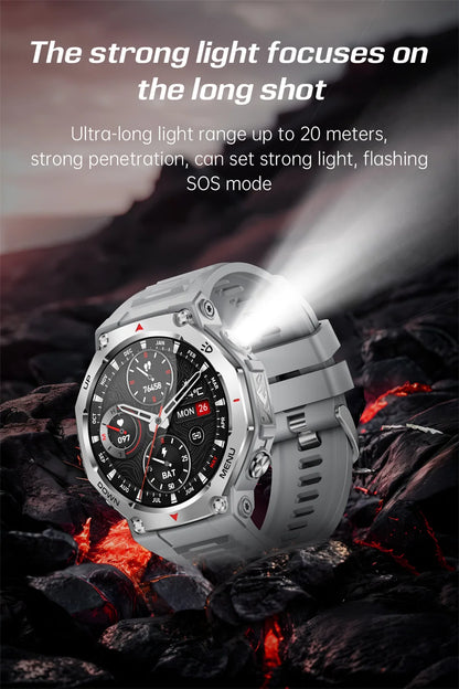 Montre Connectée Sport ZYKEXUAN T-Rex3 — AMOLED 1,43", Étanche 10 ATM, Boussole, Altimètre, 100+ Sports, 13 Coloris | TechNova X