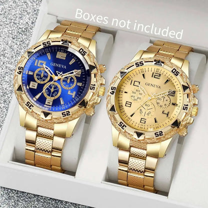 Lot 2 Montres Quartz Homme Business — Grand Cadran 45 mm, Boîtier Alliage, Chiffres Arabes, 4 Styles | TechNova X