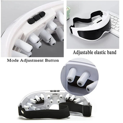 Electric Eye Massager, Eye Vision Improvement, Migraine, Forehead, Eye Care Glasses, Wireless Massage, Vibration, Health Care