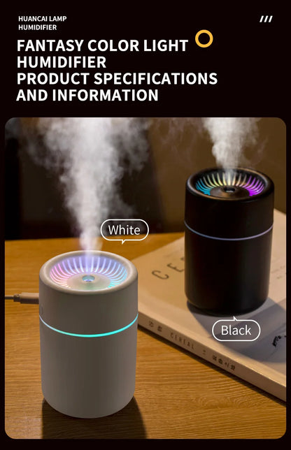 Humidificateur Brume Arc-en-ciel CL-01 — LED 7 Couleurs, 2 Modes (3H/6H) & Nano-Brume Silencieuse