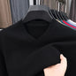 Pull Homme Col en V — Tricoté Surdimensionné | Couleur Unie | Chaud & Confortable | 7 Coloris | M–4XL