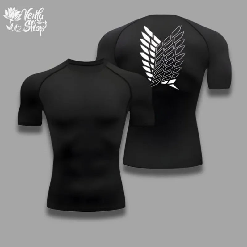 T-shirt Sport Homme — Séchage Rapide | Haute Élasticité | Style Anime | Fitness & Musculation | 3 Coloris | S à XXXL