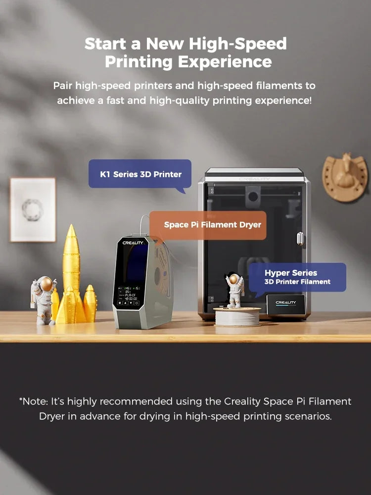 Séchoir à filament Creality pour imprimante 3D, récipient de séchage de filament avec 360 °   Chauffage, filament amélioré, dépôt, support de stockage