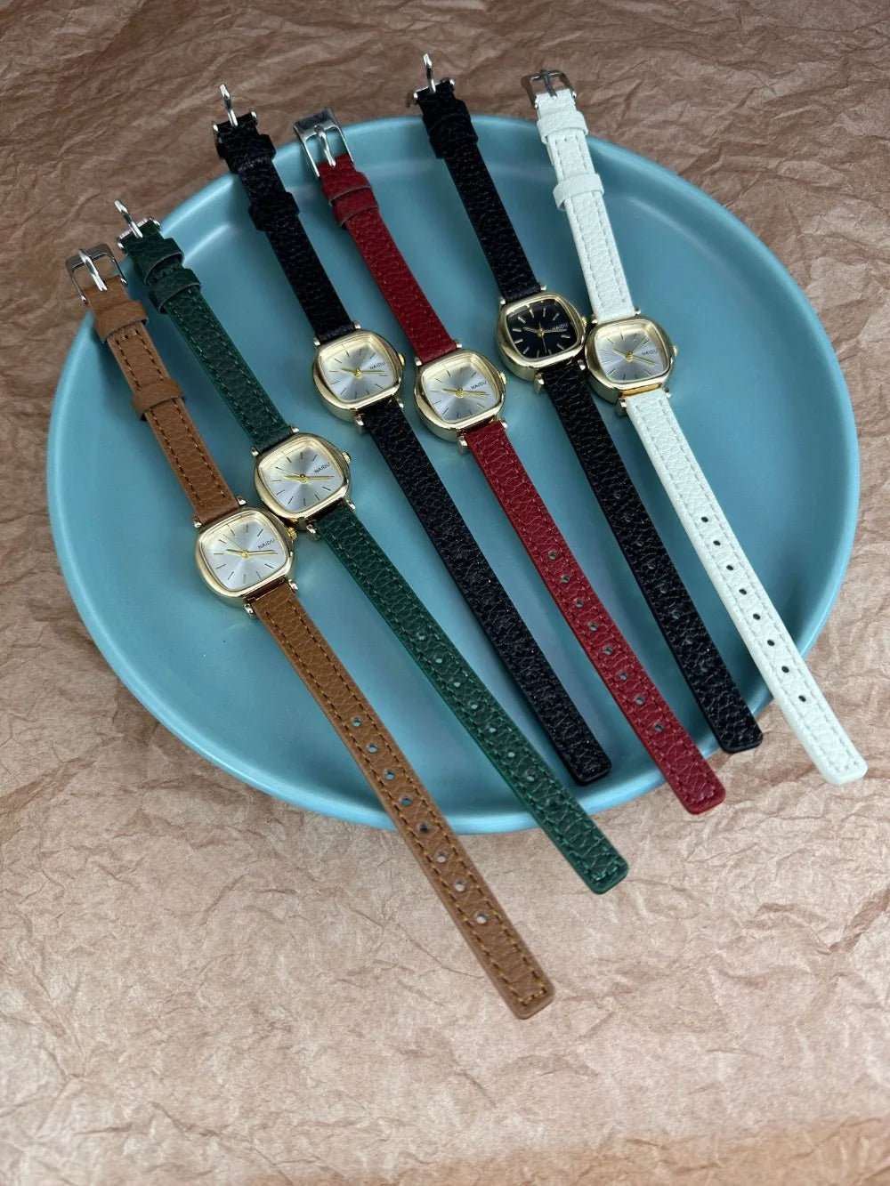 Montre Femme Quartz Petit Cadran zkceenier SN250233 — Bracelet Cuir, Style Mode Étudiant, 6 Coloris
