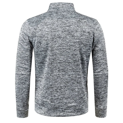 Pull Col Roulé Homme — Demi-Fermeture Éclair | Polyester Tricoté | Couleur Unie | Printemps Automne | 6 Coloris | M à 4XL