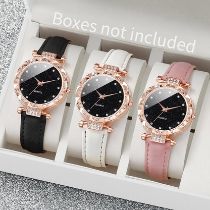 Lot 3 Montres Quartz Femme — Bracelet Cuir, Cadran 33 mm, Style Fashion & Casual | TechNova X