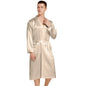 Kimono Peignoir Satin Homme — Robe de Chambre Ample Col en V