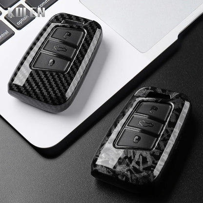 Housse de clé de voiture en Fiber de carbone ABS, pour Volkswagen VW Magotan Passat B8 Golf pour Skoda Superb A7, coque de haute qualité