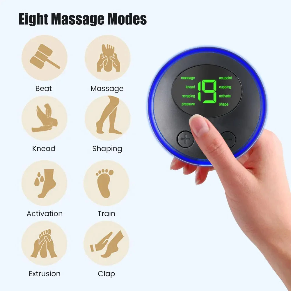 EMS Cervical Spine Massager, Mini Electric Low-Pulse TENS Neck Massager, Neck Back Body Muscle Stimulator, Arm Leg Relaxation Pads