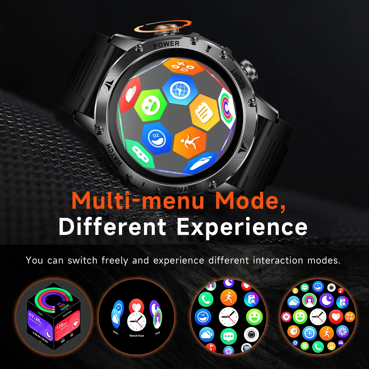 Militaire 1000mAh grande batterie montre intelligente numérique Bluetooth appel sport Smartwatch électronique montres pour homme Android 2026 nouveau