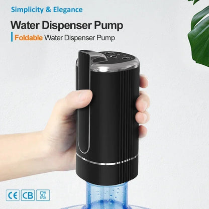 Pompe à Eau Électrique Pliable Rechargeable USB — 1200mAh, Matériau Alimentaire & 1 Semaine d'Autonomie