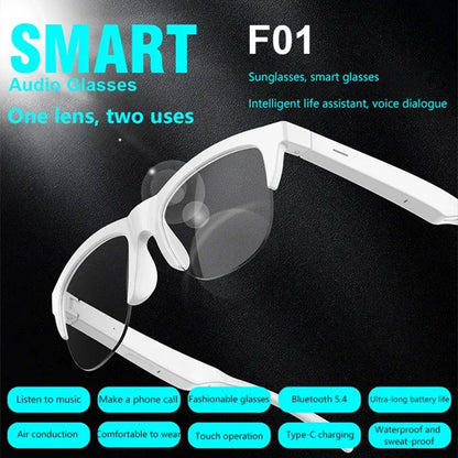 Lunettes de soleil intelligentes Bluetooth Lenovo, écouteurs pour appels et sports de plein air, technologie HIFI, anti-touch, protection UV, pour hommes et femmes