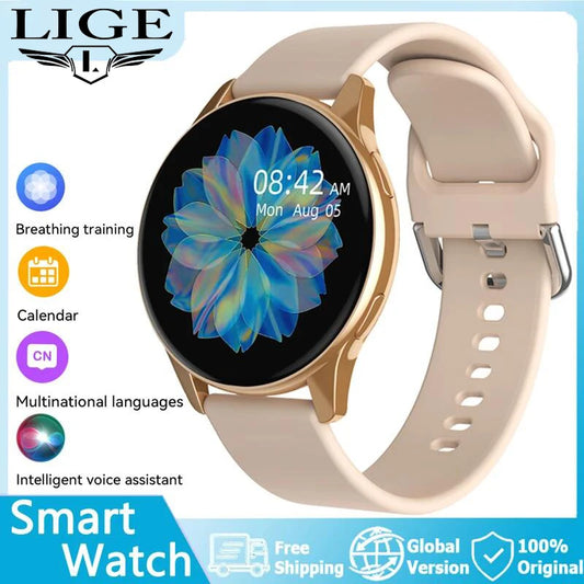 Smartwatch LIGE 0392 — Bluetooth 5.0, Appels, IP68, Charge Magnétique, Cadran Personnalisable