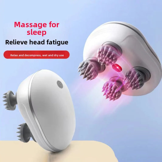 Masseur musculaire masseur de tête électrique cuir chevelu détendre Vibration masseur de cuir chevelu pétrissage Machine de Massage de tête Rechargeable femmes/hommes