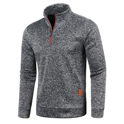 Pull Col Roulé Homme — Demi-Fermeture Éclair | Polyester Tricoté | Couleur Unie | Printemps Automne | 6 Coloris | M à 4XL