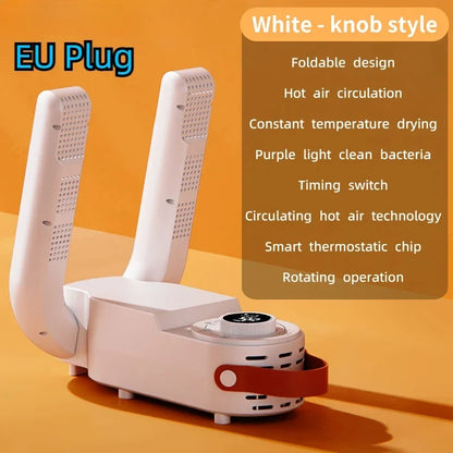 Sèche-Chaussures Intelligent 150W — Minuterie, Séchage Rapide, Désodorisant & Stérilisant