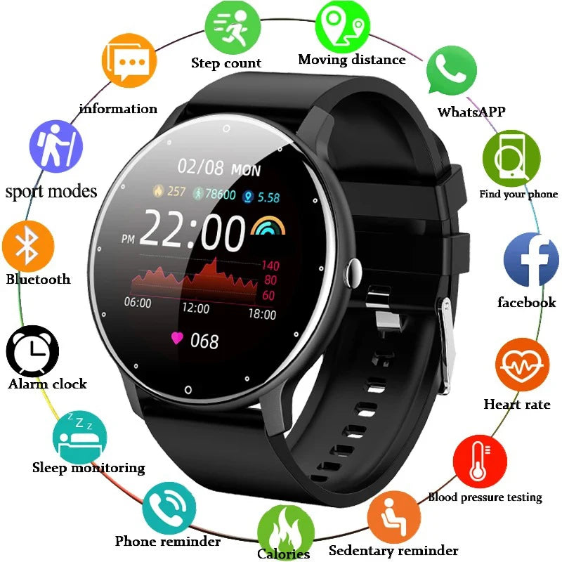 Smartwatch LIGE BW0223 2026 — Bluetooth 5.0, Suivi Santé 24h, IP67