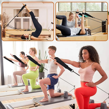 Pilates Double Loop Straps — D-Ring Reformer Straps for Yoga, Fitness & Home Gym | TechNova X