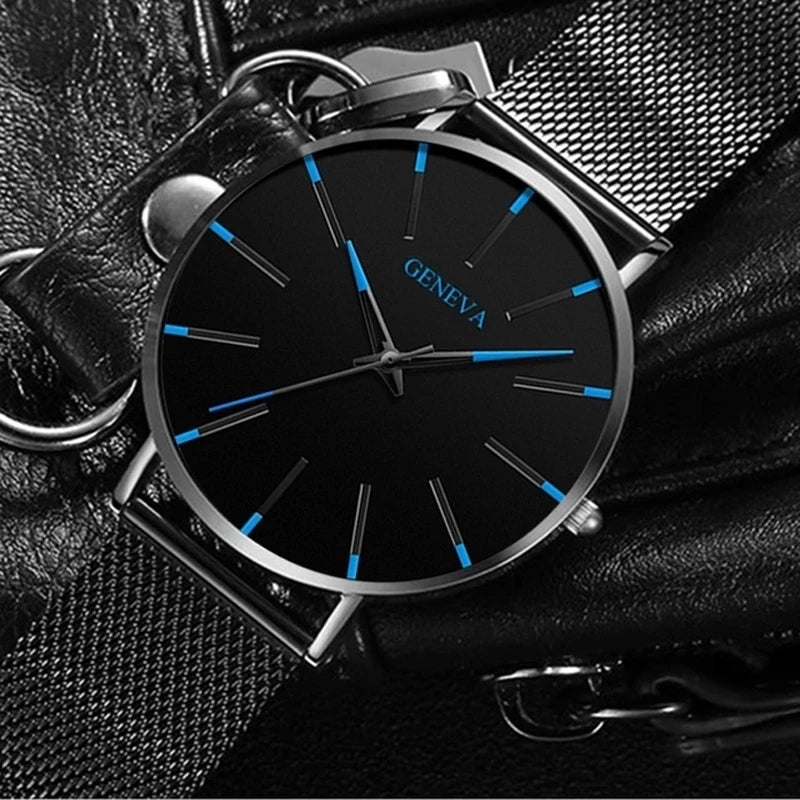 Montre Quartz Minimaliste Homme DIJANES KL959 — Ultra-Fine 8 mm, Bracelet Maille ou Cuir, Verre Hardlex, 9 Coloris | TechNova X