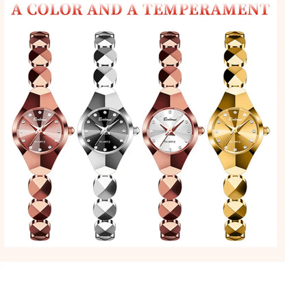 Montre Femme Quartz BINBOND N220 — Bracelet Acier Inoxydable, Style Luxe, 3 ATM, 4 Coloris