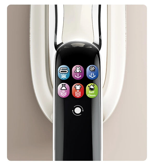 Fer à Vapeur Portable 2-en-1 IA — Défroisseur Intelligent Tactile, 6 Modes & Chauffe en 20s