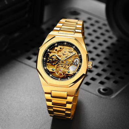 Montre Mécanique Automatique Homme FORSINING FS100 — Squelette Lumineux, Acier Inoxydable, Verre Hardlex, 6 Coloris | TechNova X