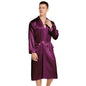 Kimono Peignoir Satin Homme — Robe de Chambre Ample Col en V
