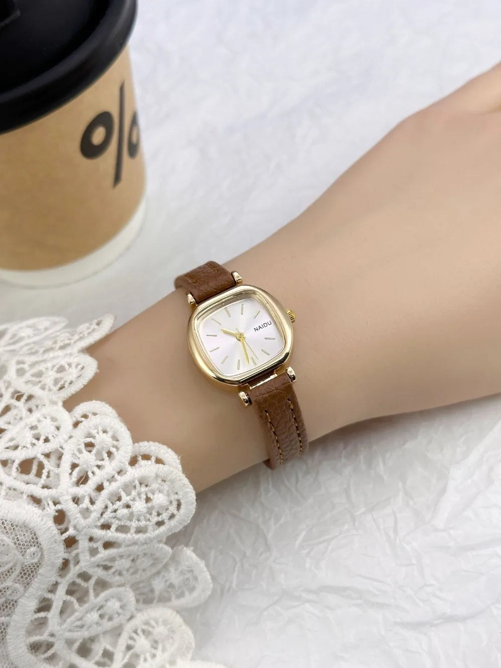 Montre Femme Quartz Petit Cadran zkceenier SN250233 — Bracelet Cuir, Style Mode Étudiant, 6 Coloris