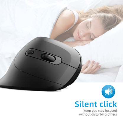 Souris Verticale Sans Fil T27 — Ergonomique, Silencieuse, 3200 DPI | TechNova X