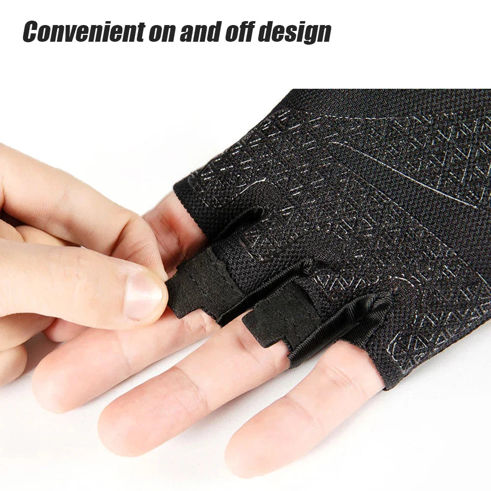 1 paire de gants de cyclisme d'été sans doigts Fitness pêche femmes hommes printemps gymnase respirant antidérapant Yoga élastique gants de vélo