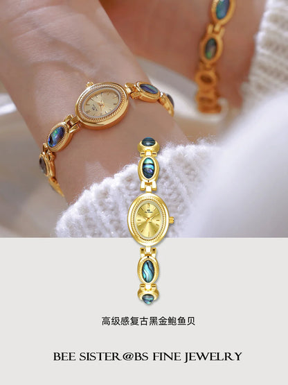 Montre Quartz Femme Bracelet Élégant — Boîtier Ovale 24 mm, Acier Inoxydable, Verre Hardlex, 3 ATM, 16 Coloris | TechNova X