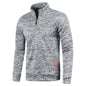 Pull à col roulé avec fermeture éclair pour homme, sweat-shirt d'extérieur, pull à demi-fermeture éclair, vêtements solides, PVD, printemps, automne