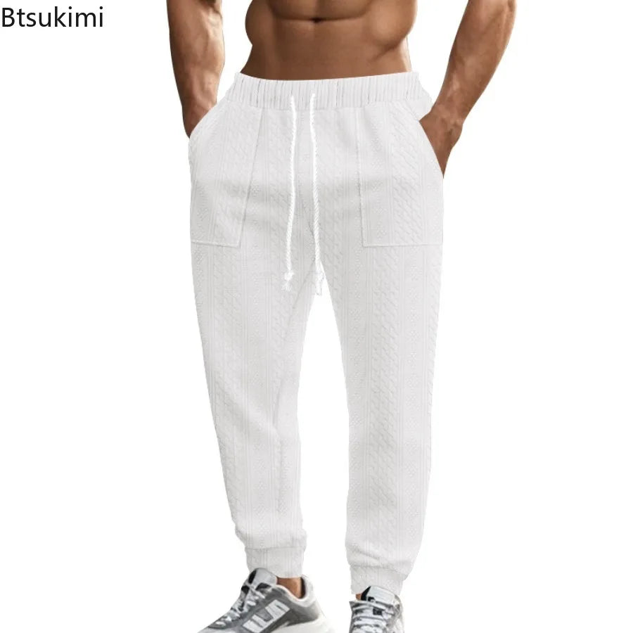 Pantalon Jogging Homme — Coupe Ample | Ceinture Élastique & Cordon | Poches | Casual | 5 Coloris | S à XXXL