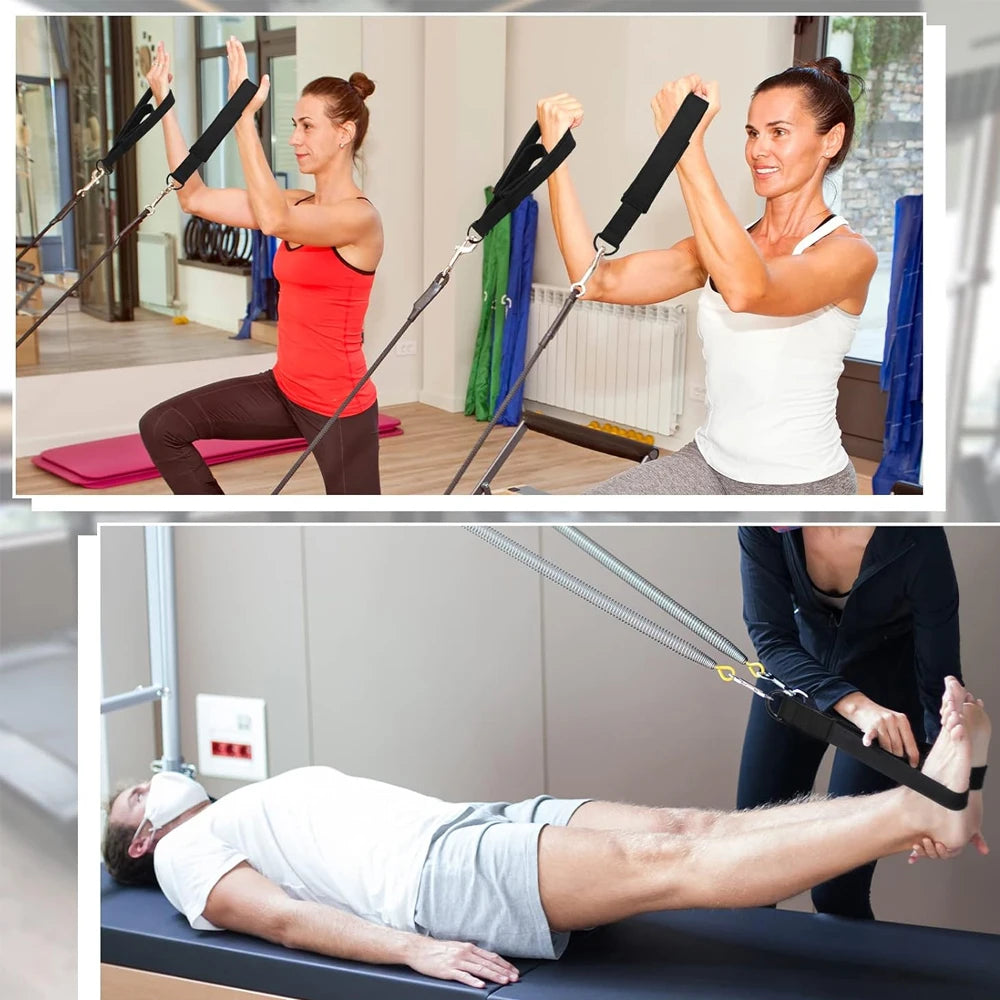Pilates Double Loop Straps — D-Ring Reformer Straps for Yoga, Fitness & Home Gym | TechNova X
