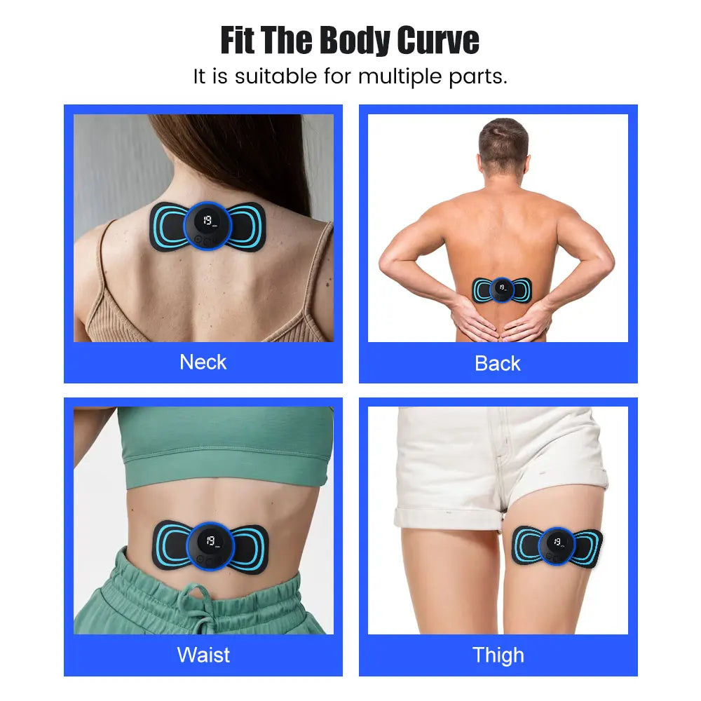 Portable EMS Electric Neck Massager, Neck Stretcher for Cervical Muscle Pain Relief and Shoulder Relaxation Massage Patch