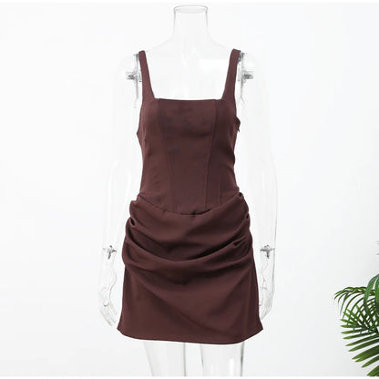 Mini Robe Fourreau Femme — Col Roulé, Sans Manches, Taille Haute, 5 Coloris | TechNova X