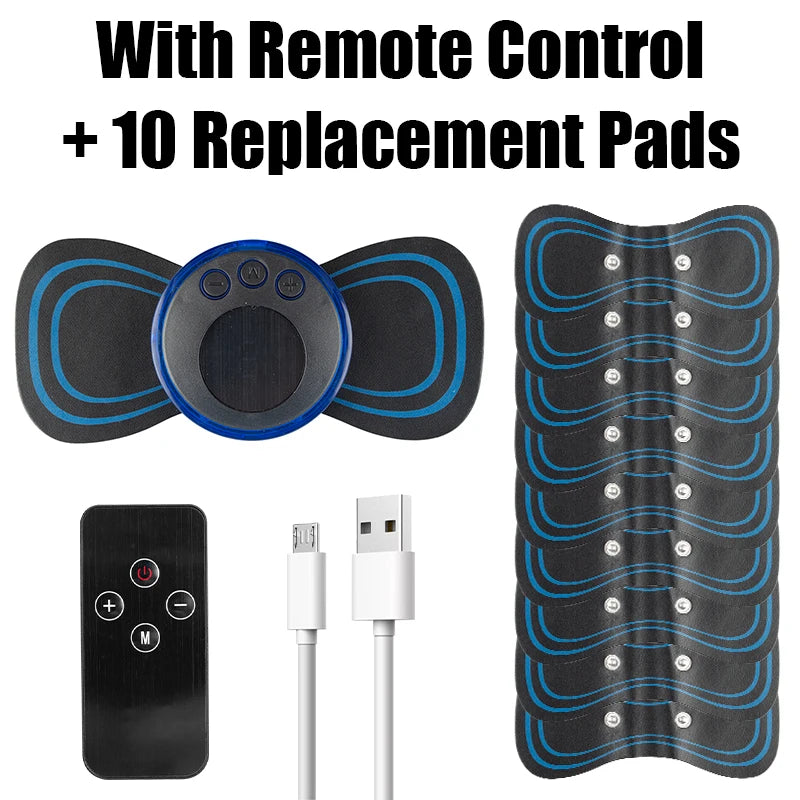 EMS Electric Neck Massager, Muscle Stimulation Instrument, back, neck and calf patches, joint pain, low-frequency massager