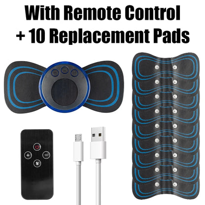 EMS Electric Neck Massager, Muscle Stimulation Instrument, back, neck and calf patches, joint pain, low-frequency massager