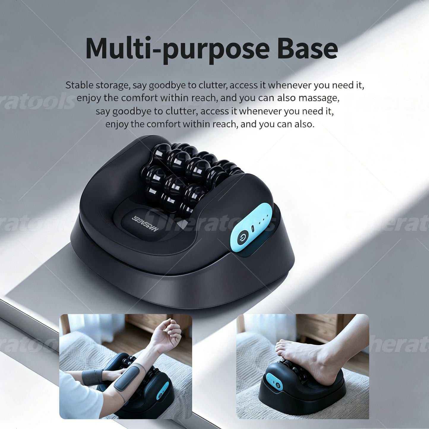 Electric Deep Tissue Massage Roller, Body Relaxation, Back Foot Leg Relief, Fascia Massage Roller