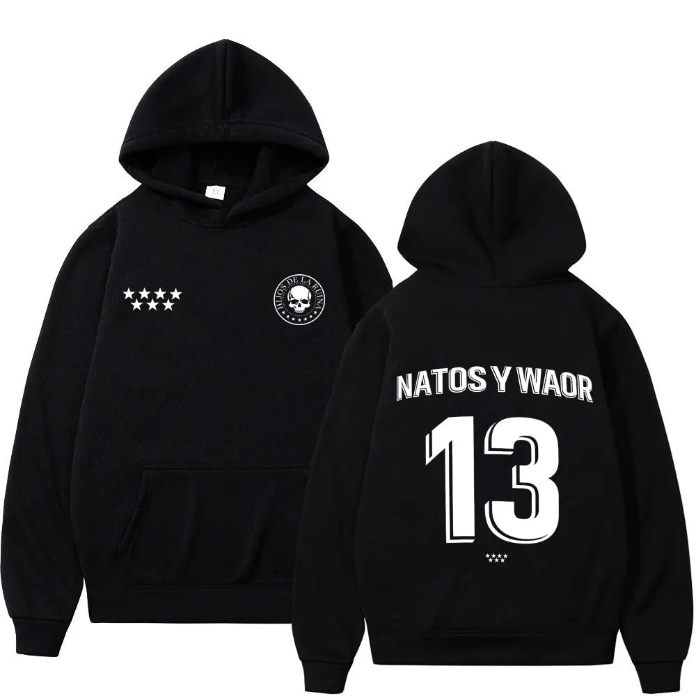 Sweat à Capuche Hip-Hop Streetwear Unisexe — Motif Imprimé | Style Gothique & Punk | Ample | 10 Coloris | S à XXXL