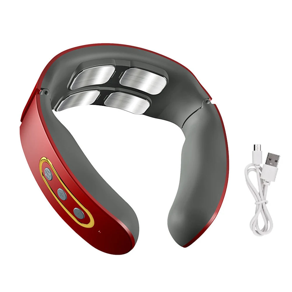Masseur Cervical EMS CAMMUO 4D — Chaleur 42°C, 6 Modes & Traction Cervicale