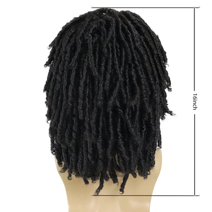 Perruque Dreadlocks Homme Kadier — Fibre Synthétique Haute Température, Courte, Noire, Cosplay Rock Halloween