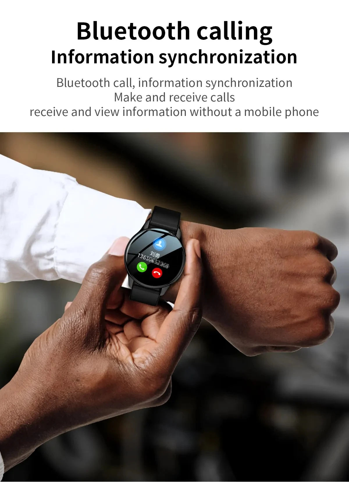 Smartwatch LIGE 0392 — Bluetooth 5.0, Appels, IP68, Charge Magnétique, Cadran Personnalisable