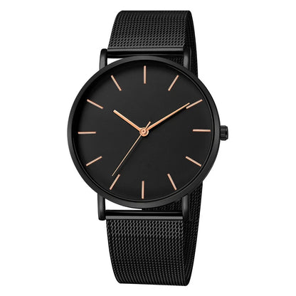 Montre Quartz Fashion TINUORA — Bracelet Acier Inox, Cadran 38mm, Style Luxe Casual, 17 Coloris