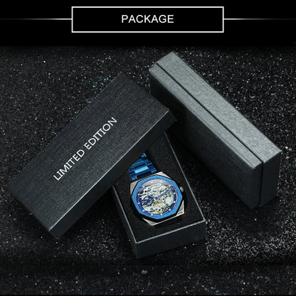 Montre Mécanique Automatique Homme FORSINING FS100 — Squelette Lumineux, Acier Inoxydable, Verre Hardlex, 6 Coloris | TechNova X