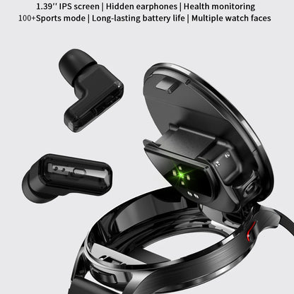 Montre Connectée 2-en-1 avec Écouteurs TWS Intégrés — Écran 1,39", IP67, BT 5.0, Suivi Santé Complet, 3 Coloris | TechNova X
