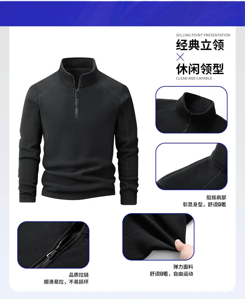 Sweat-shirt surdimensionné pour hommes, automne hiver, polaire épaisse, manches longues, à capuche, mode col montant, pull chaud, 9XL