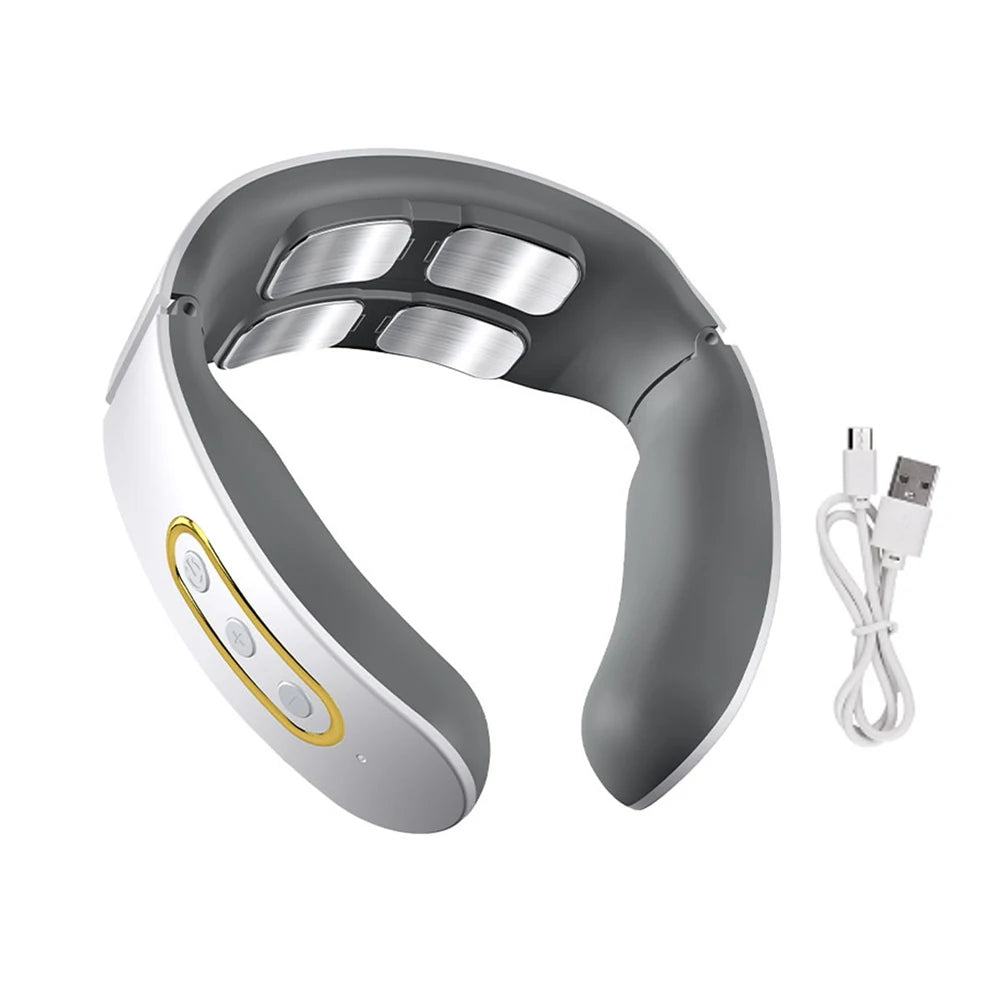 Masseur Cervical EMS CAMMUO 4D — Chaleur 42°C, 6 Modes & Traction Cervicale