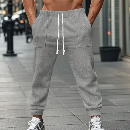 Pantalon de Jogging Homme Couleur Unie — Style Américain | Coupe Ample | Cordon de Serrage | Poches | 5 Coloris | S–XXXL
