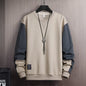 Sweat-shirt Homme Col Rond — Coupe Ample | Motif Patchwork | Style Décontracté | 4 Saisons | 3 Coloris | M–5XL